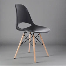 Set of 4-Simple Dining Chairs Armless Lounge Indoor Outdoor Lawn Kitchen Chairs