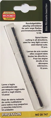 PROXXON SCROLL SAW BLADES NO PIN, SIDE-CUT 12PC 1.2mm 28747 From RDGTools