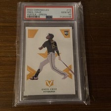 2022 Chronicles Vertex GREEN RARE Ser. #5/5 Oneil Cruz RC PSA GEM MT 10 POP 1