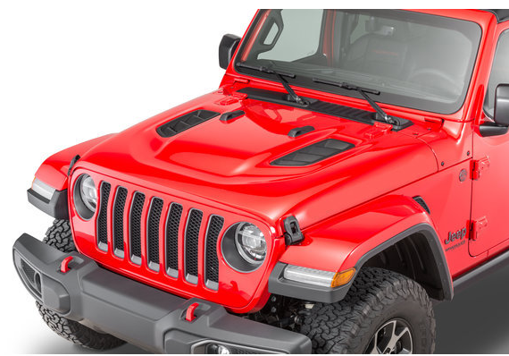 OEM Jeep Wrangler/Gladiator Rubicon Hood Assembly - PX8 Black, Take-Off Condition (2018-2024)