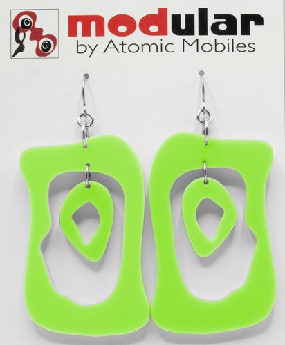 HIP MOD Fashion Statement Earrings - Gift For Her - Mid Century Retro Boho Art - Picture 13 of 23