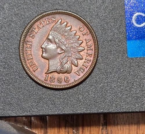 1896 Indian Head Cent FULL DIAMONDS UNC  Some RED H116