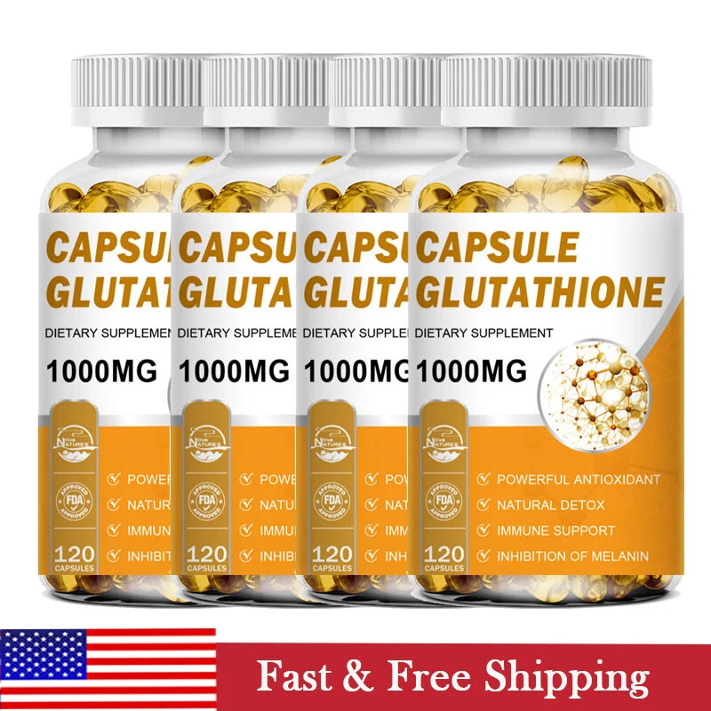 New Glutathione Capsules 1000MG Anti-Aging Skin Whitening Antioxidant Softgels - Image 2 of 4