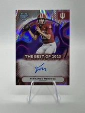 2025 Bowman Best U Fernando Mendoza Purple Lava Auto /75 Indiana Hoosiers
