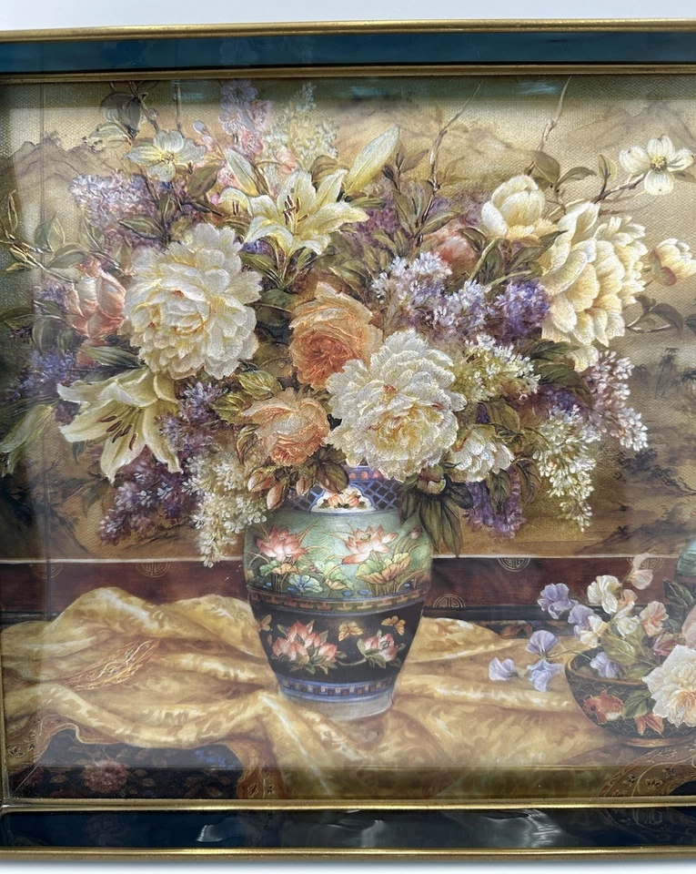 Lena Liu Glass Artwork Tray Stained Glass/Brass Edging Possibly OOAK? - Image 3 of 4