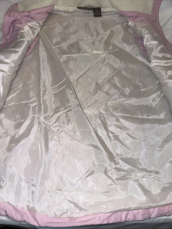 Jane Ashley светло-розовый стеганый жилет полный молнии куртка карманы женщин размер L - Изображение 4 из 4