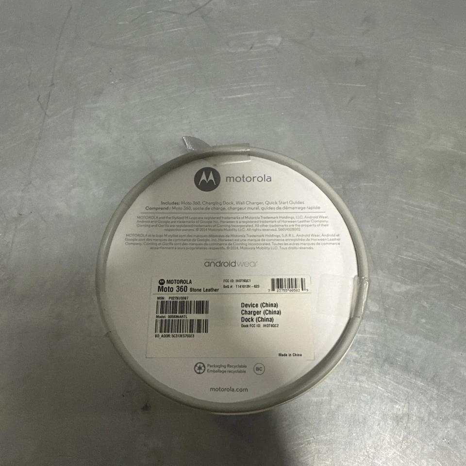 Motorola Moto 360 - Reloj inteligente de cuero gris piedra Foto 2 de 3