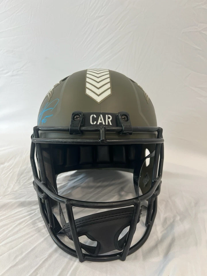 Casco Julius Peppers Salute To Service Rep tamaño completo suspirado con certificado de autenticidad Foto 2 de 4