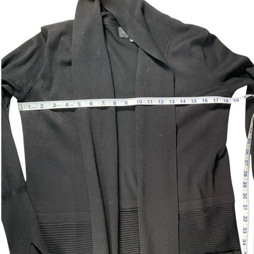 Premise Studio Womens Black Cardigan Size Small Long Sleeve Slit Cuffs Pockets - Picture 9 of 10