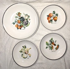 Over And Back Pasta Bowl  With (3) Serving Bowls Set ( Made In Italy)