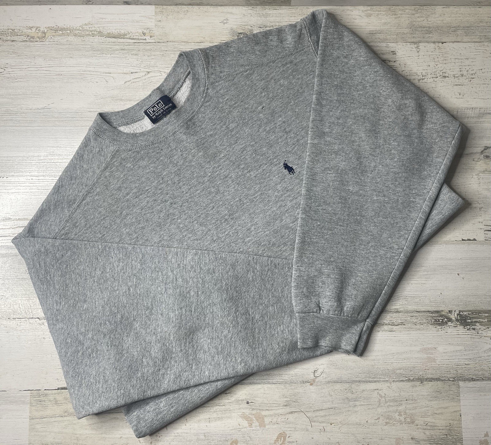 Vintage 90s Polo Ralph Lauren Crewneck Sweatshirt Gray USA Men