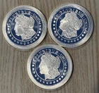1 oz SilverTowne Morgan Stackable Silver Rounds - Lot of 3 - .999 fine silver
