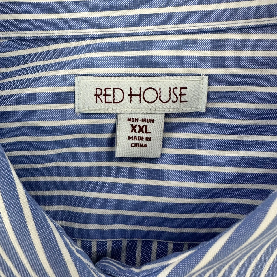 Camisa Red House XXL Rayas Azules Tennessee Dama Voluntarios Bordada Foto 4 de 4