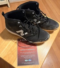 JUNIOR CAMINERO SIGNED 2025 AUTOGRAPHED GAME USED CLEATS!