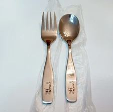 NEW Annova Stainless Giraffe Toddler Fork & Spoon~Free Shipping