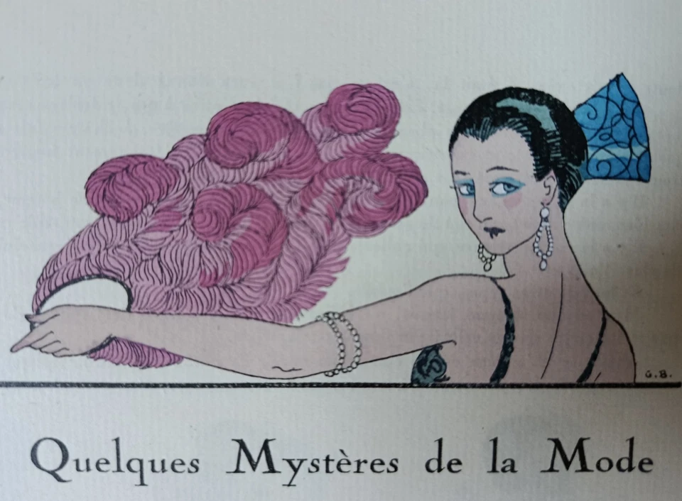 George BARBIER 1920 Gravure Pochoir "Quelques Mystères de la Mode" La Guirlande - Photo 1/4