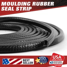 19ft U Shape Rubber Seal Car Door Edge Guard Molding Trim Protectors Strip Black
