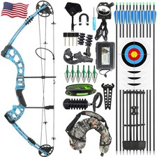 30-55lbs Compound Bow Arrow Kit 310FPS Alloy Archery Pulley Bow Hunting Shooting
