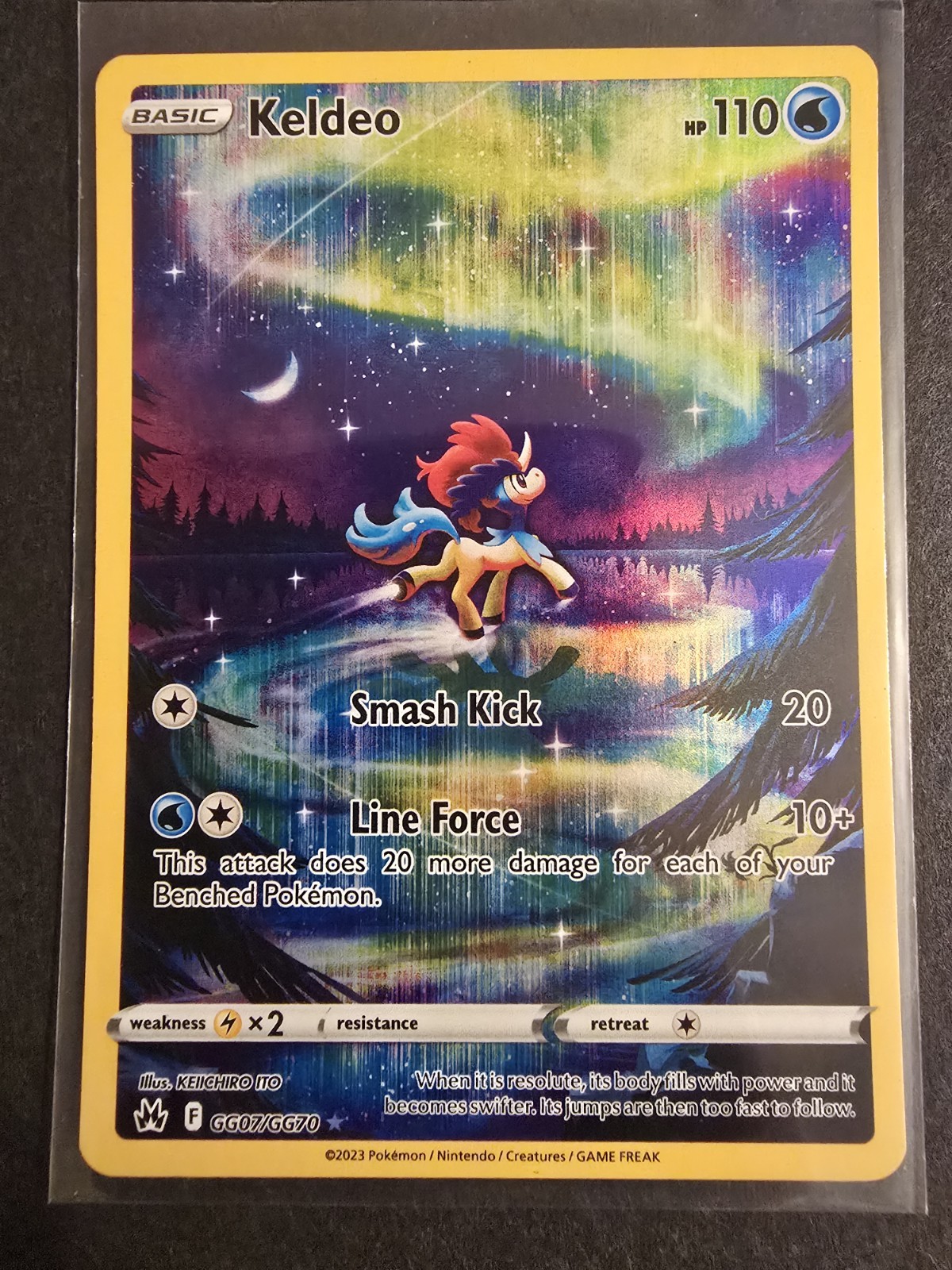 Keldeo GG07/GG70 Crown Zenith: Galarian Gallery Holo Pokemon Card