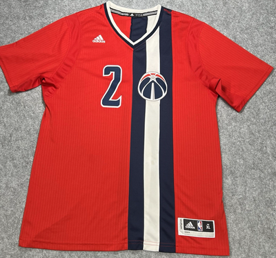 ADIDAS NBA John Wall 2015-16 Wizards Pride Sleeved Jersey adult XL