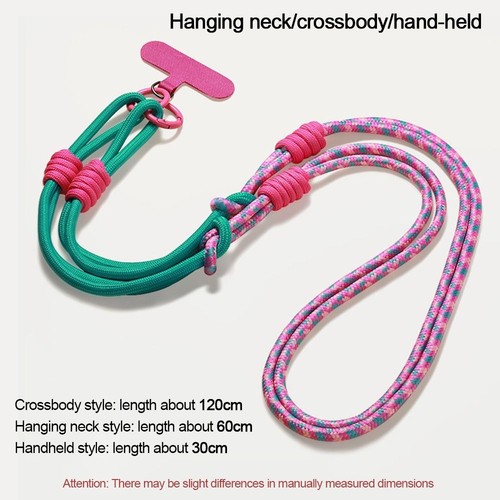 With Patch Phone Lanyards Long Neck Ropes New Phone Strap Lanyard - Photo 2 sur 19