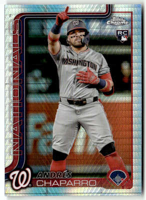 2025 Topps Chrome MLB No. 187 Andres Chaparro Rookie Hyper Refractor