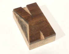 Vintage Letter "K" Wood Letter Press Printing Block  3-1/4 in.