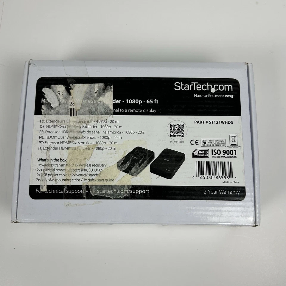 Extensor inalámbrico HDMI StarTech.com 65 pies 20 m 1080p ST121WHDS Foto 4 de 4