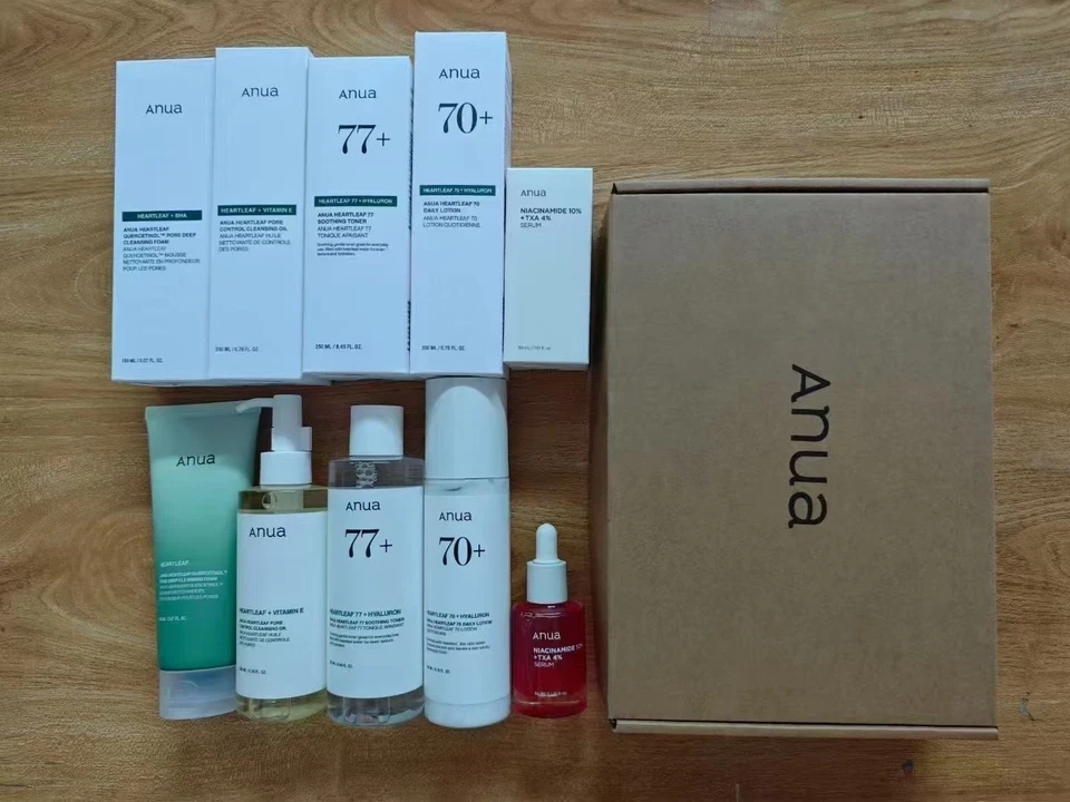 ANUA 5pcs Set- Niacinamide 10% TXA 4% Serum Heartleaf Toner cream Cleansing oil