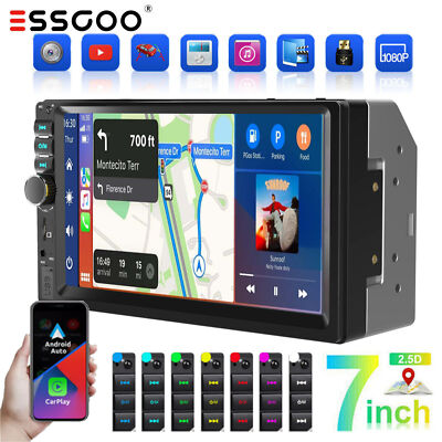 2Din 7'' Android 13 Autoradio mit Apple Carplay AUX TF SD Mirror Link USB BT FM