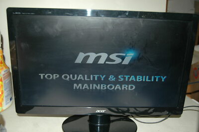 MSI Desktop Computer As Is Powers Up No Hard Drive No Power Cord Parts Repair 
