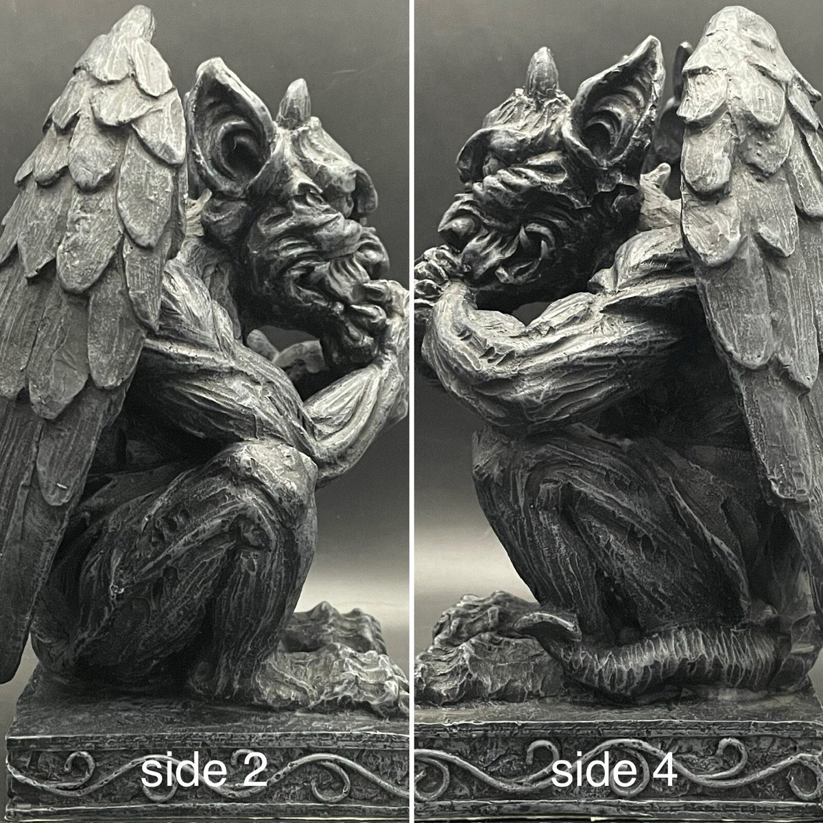 画材 Gargoyle shadow A.C.K. Hear No See No Speak No Evil Gothic Resin Gargoyles
