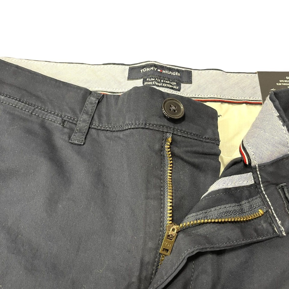NWT Tommy Hilfiger Men's TH Flex Stretch Cotton Slim Fit Tapered Leg ...