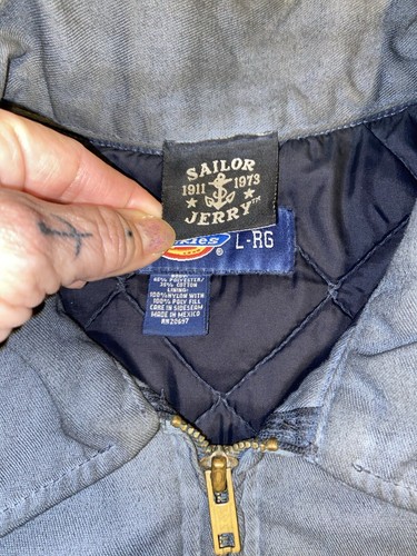 Vintage Dickies Sailor Jerry Death or Glory Tiger Mechanic Jacket Large - Picture 9 of 14