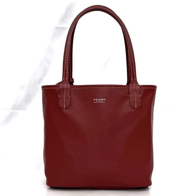 family品Goyard レッドトートバッグ＆ポーチセット Goyard Tote Bag Ange Mini f-21628 Red Good Condition