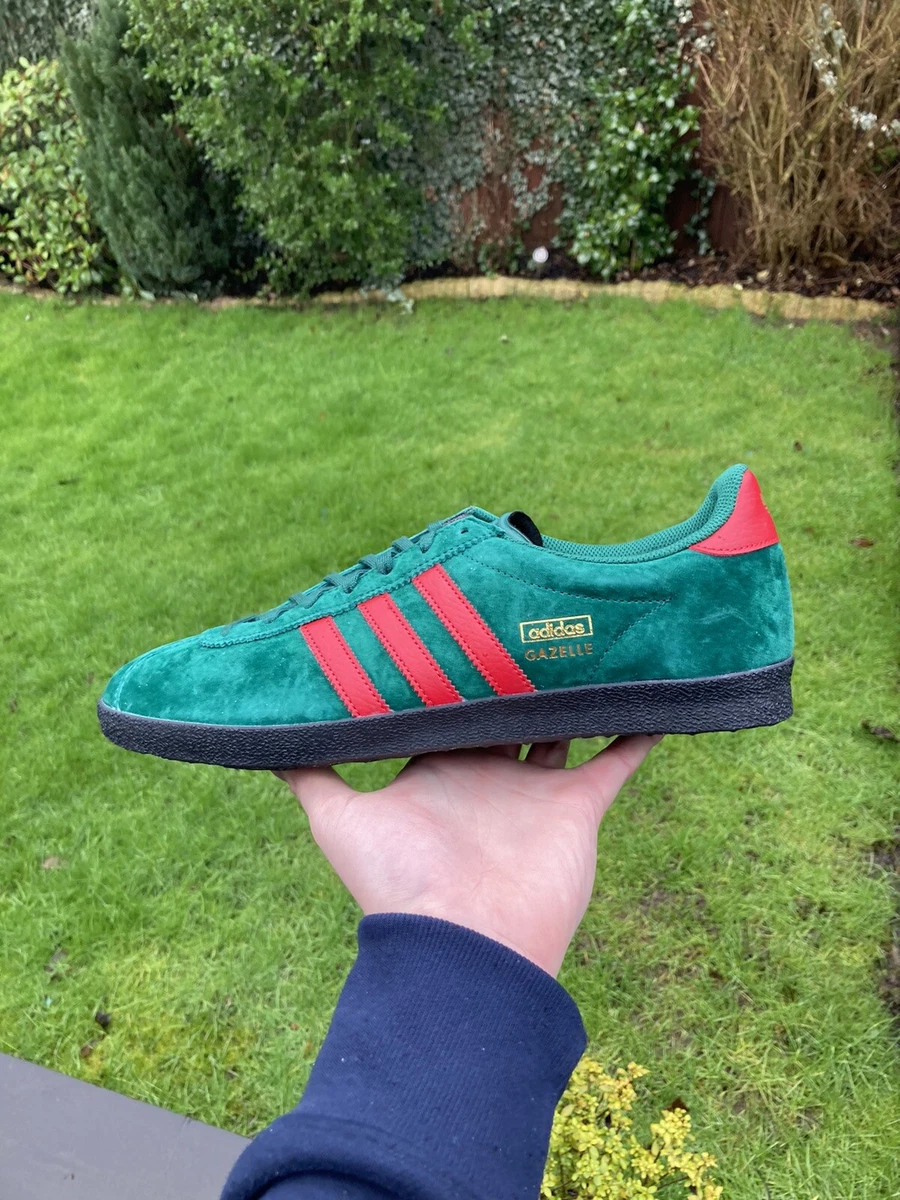adidas original gazelle green and red