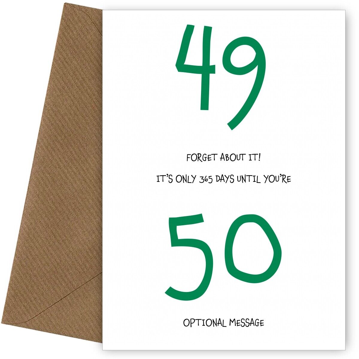 49th Birthday Card for Him / Her - Forget About It - 49 Birthday Card