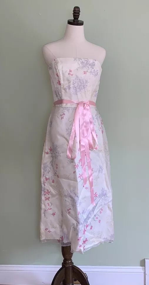 Cream silk midi hot sale dress