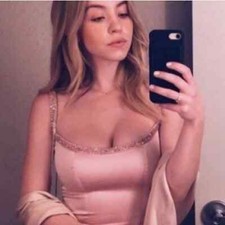 HOUSE OF CB/ Pink Camilla Silky Satin Rhinestone Crystal Cassie Euphoria Dress