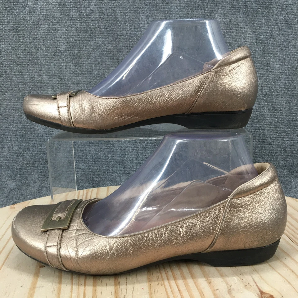 Clarks Zapatos Mujer 8.5M Blanche West Informales Sin Cordones Ballet Pisos 261224124 Dorado Foto 2 de 4