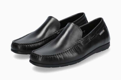 Mephisto Men's Algoras Black 384 Flat Heel Comfortable Slip-On Loafers