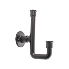 BELWITH KEELER Urbane 1-3/4" Wide Modern Pipe Bath Robe Towel Hook Matte Black