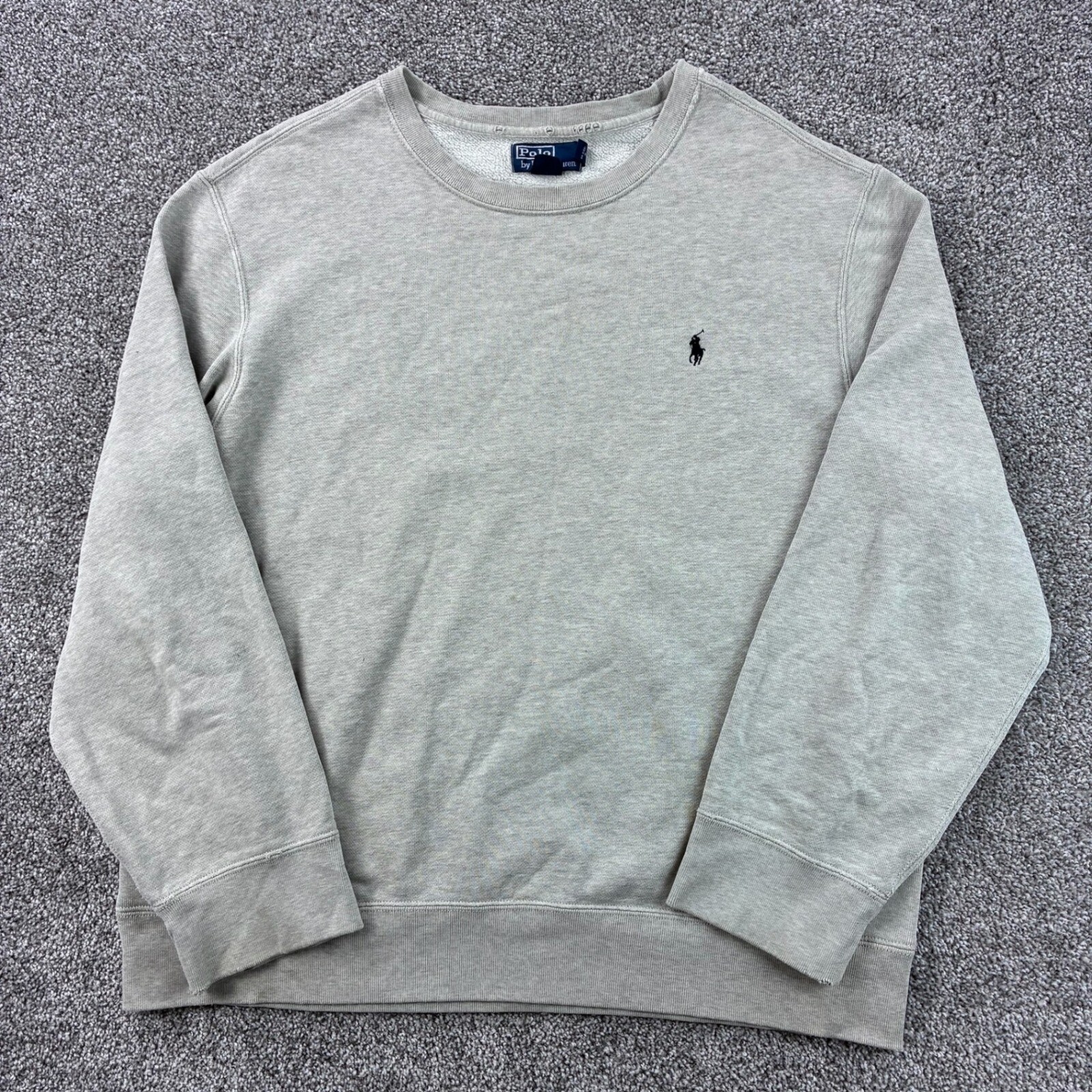 Polo Ralph Lauren vintage felpa uomo 2XL grigio pullover piccolo logo pony