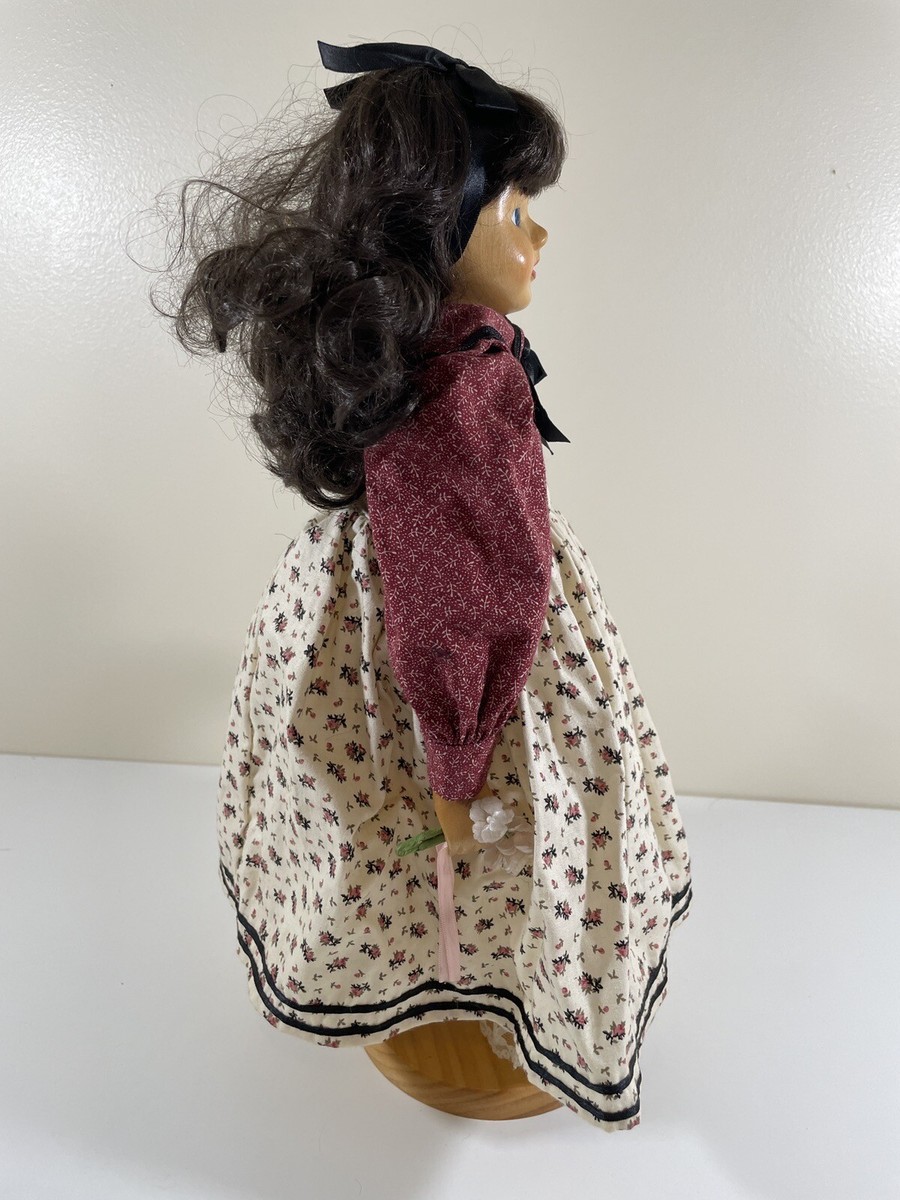 Robert Raikes Original Hand Carved Wooden Doll Abigail w Stand