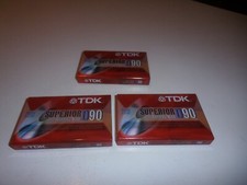 TDK SUPERIOR D90 NORMAL BIAS 3 PACK BLANK CASSETTES BRAND NEW