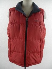 Men's M Eddie Bauer Goose Down Insulated Red Vest Jacket Quilted Puffer Full-Zip
