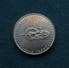 WW) Tristan da Cunha ½ Penny 2008 - Tier Fisch Fish Schnepfenaal Aal St.Helena