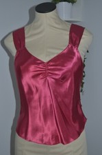 Vintage Cacique Lingerie Satin Sleep Tank Red Small