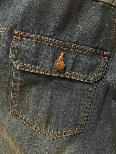 Maison Margiela Jeansjacke Dirty Effect Plissee Gr. 50 - Bild 4 von 18