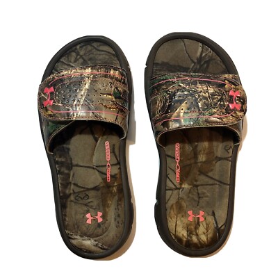 under armour camo slides youth